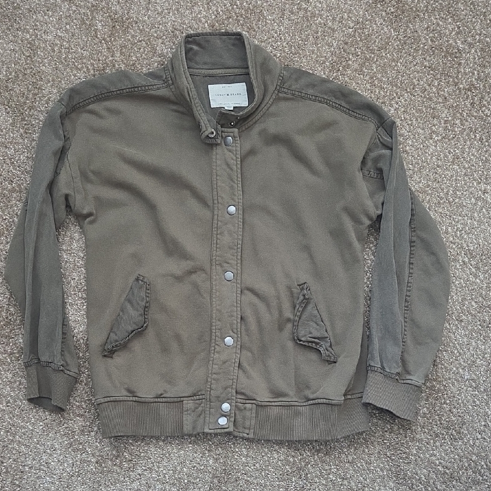 Lucky Brand Olive Bomber Jacket